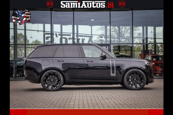 Land Rover Range Rover P550e 551 PK GARANTIE TOT 14-03-2029 | ACHTERAS BESTURING | SOFT CLOSE | HEAD-UP | PHEV | 23 INCH VELGEN | PANORAMADAK | STUURVERWARMING | STOEL KOELING | Fabrieksgarantie tot 14-03-2029 – Geniet van gemoedsrust met uitgebreide dekking tot deze datum. GZK-71-D
