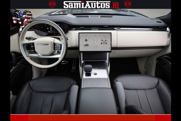 Land Rover Range Rover P550e 551 PK GARANTIE TOT 14-03-2029 | ACHTERAS BESTURING | SOFT CLOSE | HEAD-UP | PHEV | 23 INCH VELGEN | PANORAMADAK | STUURVERWARMING | STOEL KOELING | Fabrieksgarantie tot 14-03-2029 – Geniet van gemoedsrust met uitgebreide dekking tot deze datum. GZK-71-D
