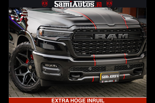 Dodge Ram 1500 Limited Night High Output 540HP 706Nm | Massage + Full Option | De Meest Luxe en Volle Pick-Up in zijn Klasse | Comfortabele Dubbele Cabine met Royale 5 Zitplaatsen | BPM vrij | Nu Leverbaar uit Voorraad | Voorraad Nr 2357 - 5182