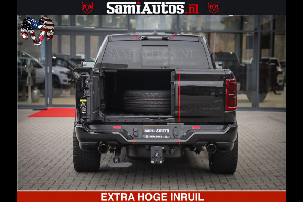 Dodge Ram 1500 Limited Night High Output 540HP 706Nm | Massage + Full Option | De Meest Luxe en Volle Pick-Up in zijn Klasse | Comfortabele Dubbele Cabine met Royale 5 Zitplaatsen | BPM vrij | Nu Leverbaar uit Voorraad | Voorraad Nr 2357 - 5182