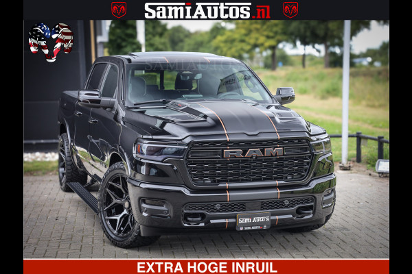 Dodge Ram 1500 Limited Night H.O 540HP 706Nm | Massage + Full Option | De Meest Luxe en Volle Pick-Up in zijn Klasse | Comfortabele Dubbele Cabine met Royale 5 Zitplaatsen | BPM vrij | Nu Leverbaar uit Voorraad | Voorraad Nr 2338 - 5404