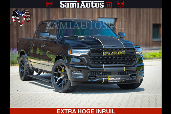 Dodge Ram 1500 Limited Night High Output 540HP 706Nm | Massage + Full Option | De Meest Luxe en Volle Pick-Up in zijn Klasse | Comfortabele Dubbele Cabine met Royale 5 Zitplaatsen | BPM vrij | Nu Leverbaar uit Voorraad | Voorraad Nr 2356 - 0990