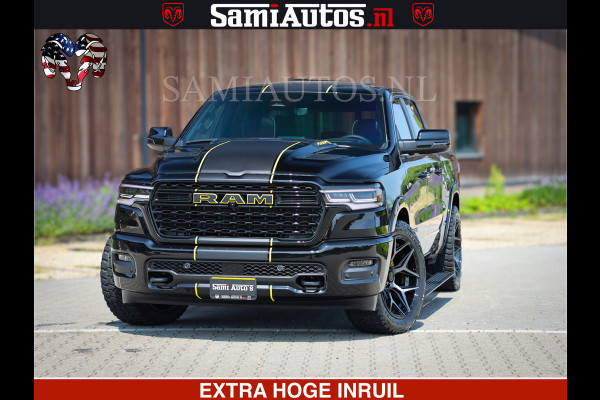 Dodge Ram 1500 Limited Night High Output 540HP 706Nm | Massage + Full Option | De Meest Luxe en Volle Pick-Up in zijn Klasse | Comfortabele Dubbele Cabine met Royale 5 Zitplaatsen | BPM vrij | Nu Leverbaar uit Voorraad | Voorraad Nr 2356 - 0990