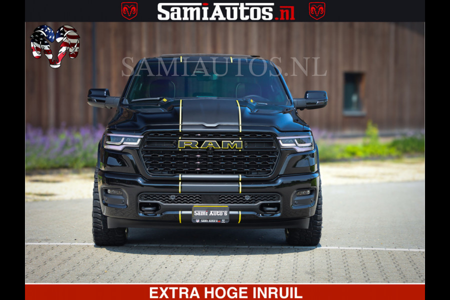 Dodge Ram 1500 Limited Night High Output 540HP 706Nm | Massage + Full Option | De Meest Luxe en Volle Pick-Up in zijn Klasse | Comfortabele Dubbele Cabine met Royale 5 Zitplaatsen | BPM vrij | Nu Leverbaar uit Voorraad | Voorraad Nr 2356 - 0990