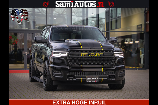 Dodge Ram 1500 Limited Night H.O 540HP 706Nm | Massage + Full Option | De Meest Luxe en Volle Pick-Up in zijn Klasse | Comfortabele Dubbele Cabine met Royale 5 Zitplaatsen | BPM vrij | Nu Leverbaar uit Voorraad | Voorraad Nr 2295 - 8559