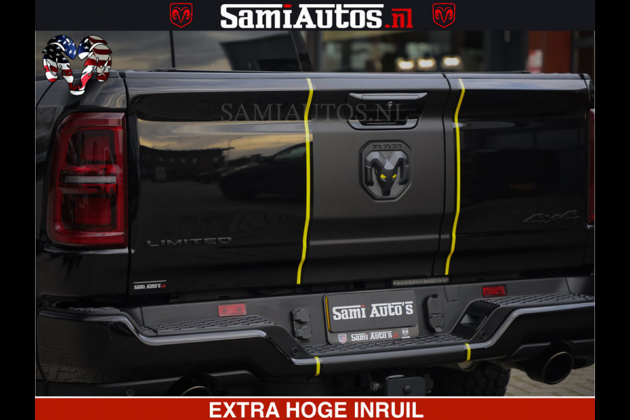 Dodge Ram 1500 Limited Night H.O 540HP 706Nm | Massage + Full Option | De Meest Luxe en Volle Pick-Up in zijn Klasse | Comfortabele Dubbele Cabine met Royale 5 Zitplaatsen | BPM vrij | Nu Leverbaar uit Voorraad | Voorraad Nr 2295 - 8559