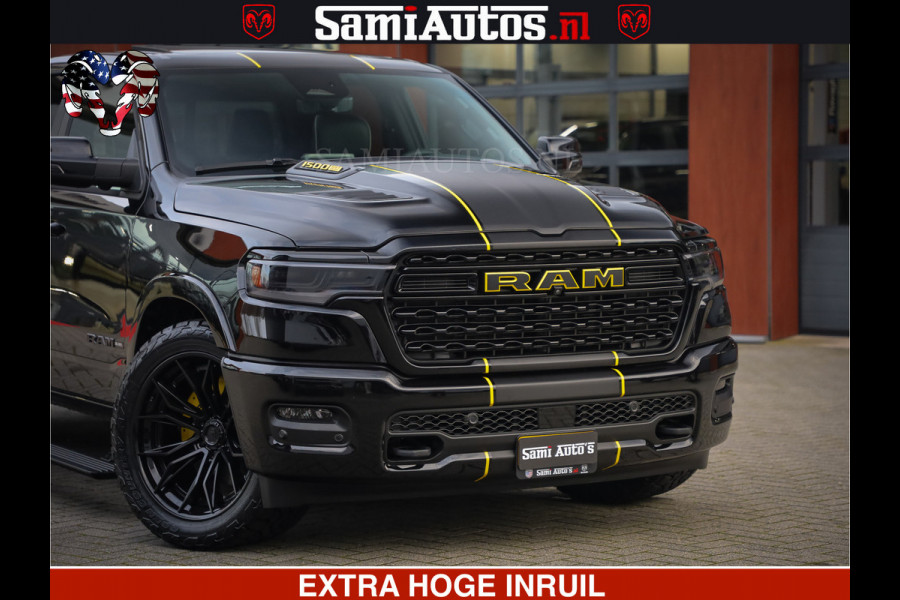 Dodge Ram 1500 Limited Night H.O 540HP 706Nm | Massage + Full Option | De Meest Luxe en Volle Pick-Up in zijn Klasse | Comfortabele Dubbele Cabine met Royale 5 Zitplaatsen | BPM vrij | Nu Leverbaar uit Voorraad | Voorraad Nr 2295 - 8559