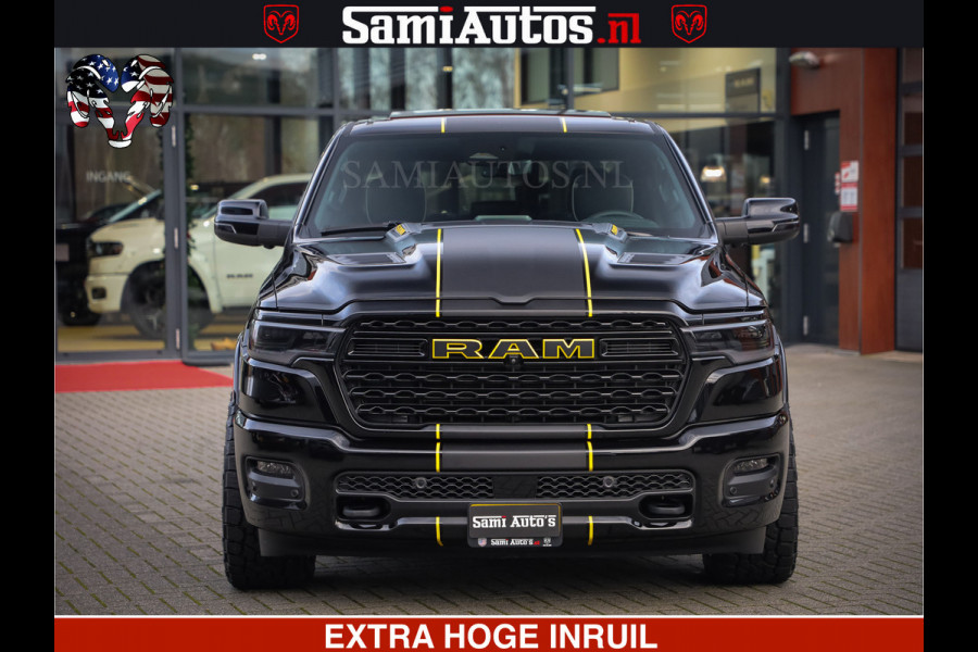 Dodge Ram 1500 Limited Night H.O 540HP 706Nm | Massage + Full Option | De Meest Luxe en Volle Pick-Up in zijn Klasse | Comfortabele Dubbele Cabine met Royale 5 Zitplaatsen | BPM vrij | Nu Leverbaar uit Voorraad | Voorraad Nr 2295 - 8559