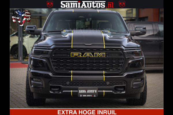 Dodge Ram 1500 Limited Night H.O 540HP 706Nm | Massage + Full Option | De Meest Luxe en Volle Pick-Up in zijn Klasse | Comfortabele Dubbele Cabine met Royale 5 Zitplaatsen | BPM vrij | Nu Leverbaar uit Voorraad | Voorraad Nr 2295 - 8559