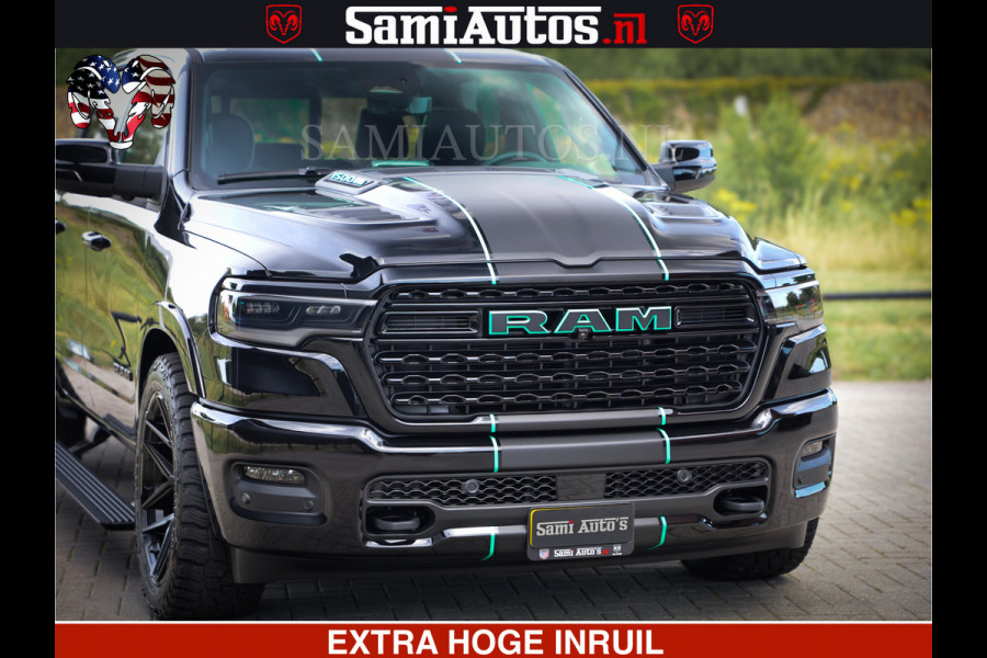 Dodge Ram 1500 Limited H.O 540HP 706Nm | Massage + Full Option | De Meest Luxe en Volle Pick-Up in zijn Klasse | Comfortabele Dubbele Cabine met Royale 5 Zitplaatsen | BPM vrij | Nu Leverbaar uit Voorraad | Voorraad Nr 2304 - 8540
