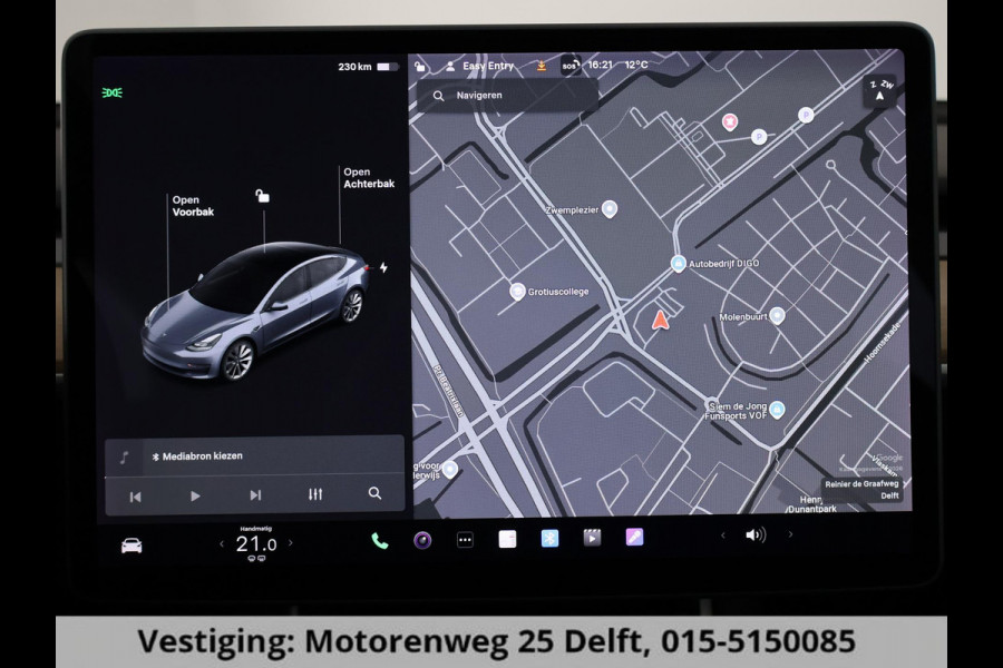 Tesla Model 3 RWD PLUS 60KWH 1e EIG.ACCU SOH 93! BIJNA 2021 GARANTIE TOT 2031* PARKEERSENSOREN V+A . PANORAMADAK . APPLE CARPLAY & ANDROID AUTO . STOELVERWARMING