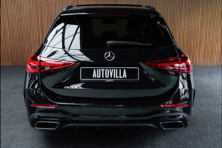 Mercedes-Benz C-Klasse Estate 180 AMG Line Panodak Leer 360° Memory Distronic+ Matrix Laser Navi LED Nightpack Elektr. trekhaak PTS Ambient Plus Elekt. achterklep LM velgen BTW auto!