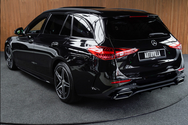 Mercedes-Benz C-Klasse Estate 180 AMG Line Panodak Leer 360° Memory Distronic+ Matrix Laser Navi LED Nightpack Elektr. trekhaak PTS Ambient Plus Elekt. achterklep LM velgen BTW auto!
