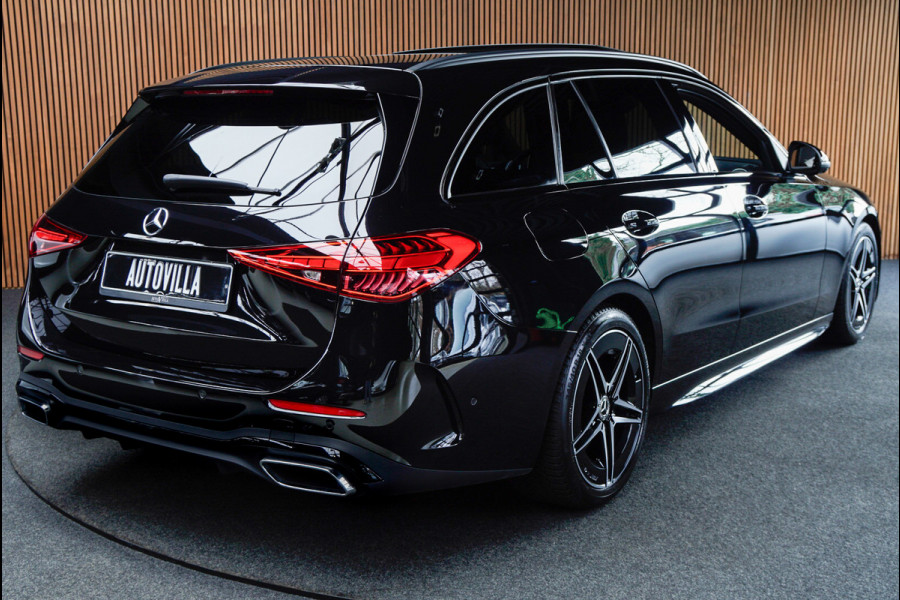 Mercedes-Benz C-Klasse Estate 180 AMG Line Panodak Leer 360° Memory Distronic+ Matrix Laser Navi LED Nightpack Elektr. trekhaak PTS Ambient Plus Elekt. achterklep LM velgen BTW auto!