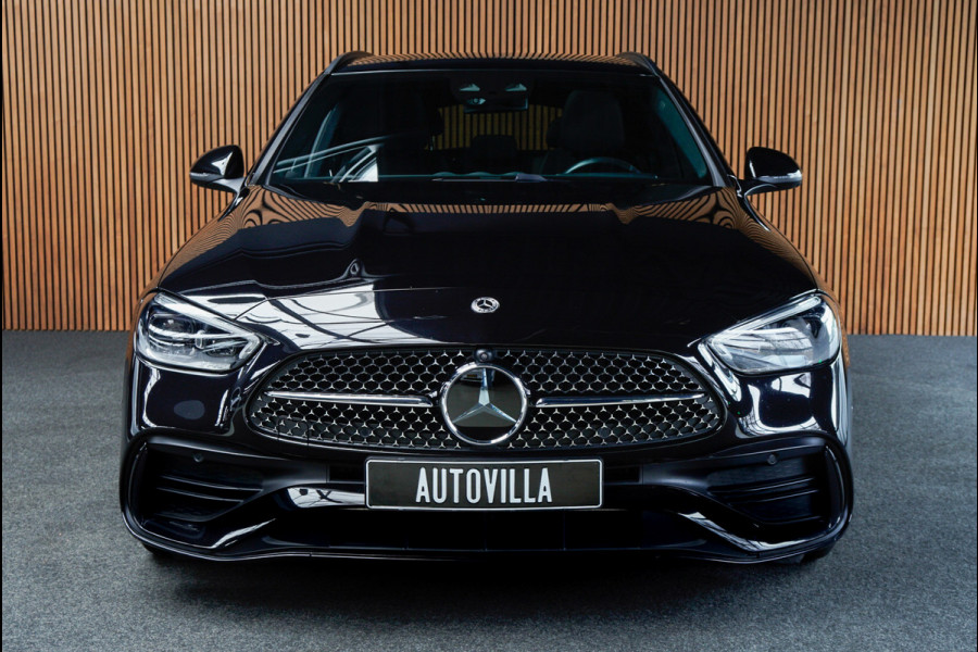 Mercedes-Benz C-Klasse Estate 180 AMG Line Panodak Leer 360° Memory Distronic+ Matrix Laser Navi LED Nightpack Elektr. trekhaak PTS Ambient Plus Elekt. achterklep LM velgen BTW auto!