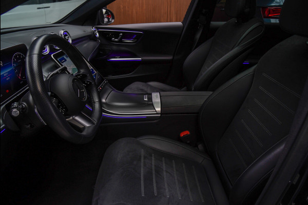 Mercedes-Benz C-Klasse Estate 180 AMG Line Panodak Leer 360° Memory Distronic+ Matrix Laser Navi LED Nightpack Elektr. trekhaak PTS Ambient Plus Elekt. achterklep LM velgen BTW auto!