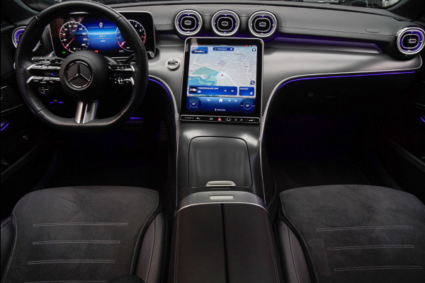 Mercedes-Benz C-Klasse Estate 180 AMG Line Panodak Leer 360° Memory Distronic+ Matrix Laser Navi LED Nightpack Elektr. trekhaak PTS Ambient Plus Elekt. achterklep LM velgen BTW auto!