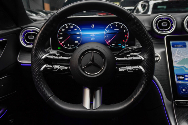Mercedes-Benz C-Klasse Estate 180 AMG Line Panodak Leer 360° Memory Distronic+ Matrix Laser Navi LED Nightpack Elektr. trekhaak PTS Ambient Plus Elekt. achterklep LM velgen BTW auto!