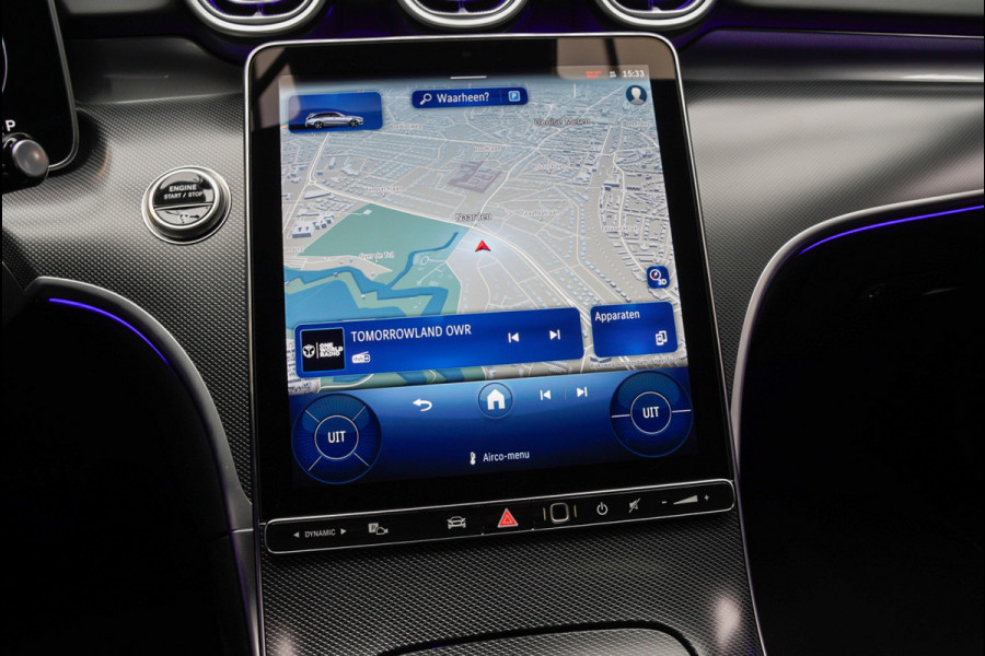 Mercedes-Benz C-Klasse Estate 180 AMG Line Panodak Leer 360° Memory Distronic+ Matrix Laser Navi LED Nightpack Elektr. trekhaak PTS Ambient Plus Elekt. achterklep LM velgen BTW auto!