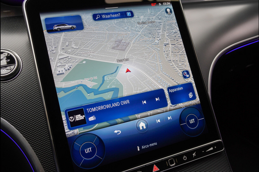 Mercedes-Benz C-Klasse Estate 180 AMG Line Panodak Leer 360° Memory Distronic+ Matrix Laser Navi LED Nightpack Elektr. trekhaak PTS Ambient Plus Elekt. achterklep LM velgen BTW auto!