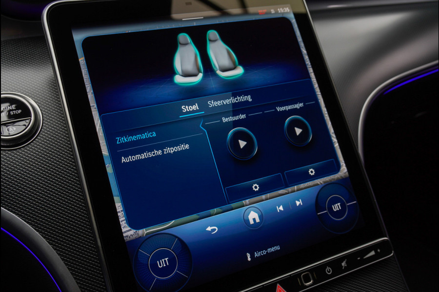 Mercedes-Benz C-Klasse Estate 180 AMG Line Panodak Leer 360° Memory Distronic+ Matrix Laser Navi LED Nightpack Elektr. trekhaak PTS Ambient Plus Elekt. achterklep LM velgen BTW auto!