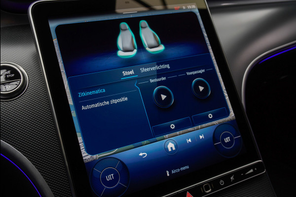 Mercedes-Benz C-Klasse Estate 180 AMG Line Panodak Leer 360° Memory Distronic+ Matrix Laser Navi LED Nightpack Elektr. trekhaak PTS Ambient Plus Elekt. achterklep LM velgen BTW auto!