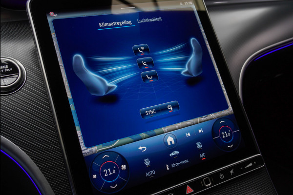 Mercedes-Benz C-Klasse Estate 180 AMG Line Panodak Leer 360° Memory Distronic+ Matrix Laser Navi LED Nightpack Elektr. trekhaak PTS Ambient Plus Elekt. achterklep LM velgen BTW auto!