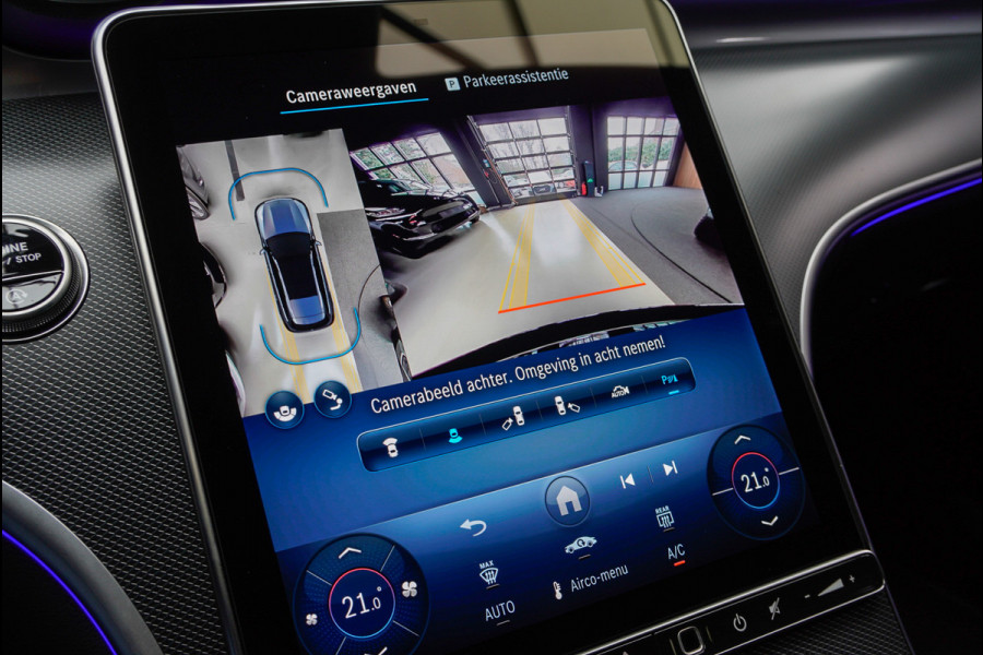 Mercedes-Benz C-Klasse Estate 180 AMG Line Panodak Leer 360° Memory Distronic+ Matrix Laser Navi LED Nightpack Elektr. trekhaak PTS Ambient Plus Elekt. achterklep LM velgen BTW auto!