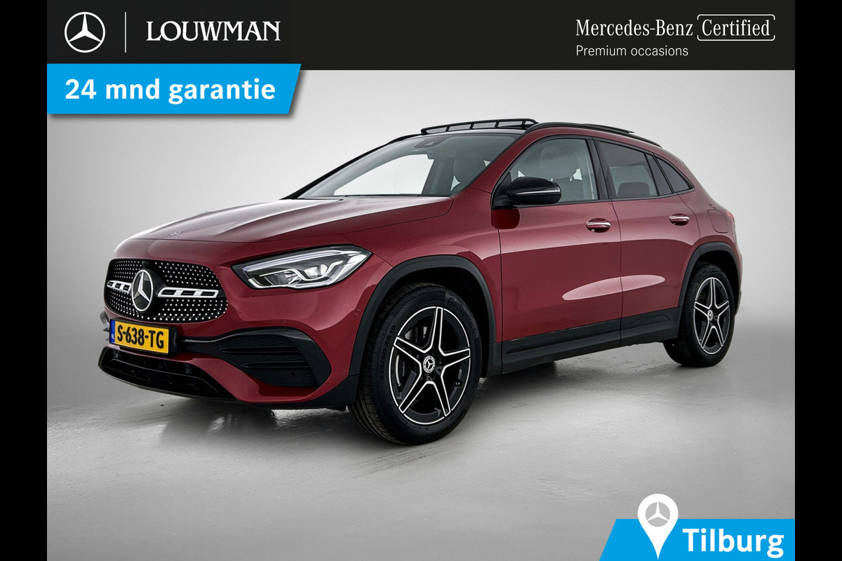 Mercedes-Benz GLA 250 e AMG Plug-In Hybride Panoramadak | 5 spaaks lichtmetalen velgen | elect. bed. Voorstoelen met memory | Trekhaak wegklapbaar | Navigatie | Parkig support met camera achter Inclusief 24 maanden Mercedes-Benz Certified garantie voor Europa.