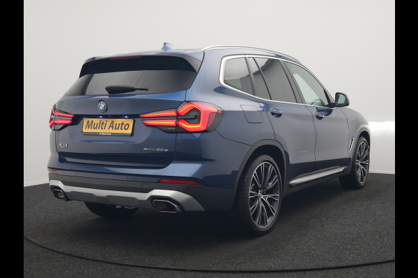BMW X3 xDrive30e Business Edition Plus Plug In Hybrid 293pk FACELIFT Dealer O.H. PHEV | Trekhaak Af Fabriek | Panodak | Head Up | Adaptive Cruise | Adaptief Onderstel | Lederen Sportstoelen Memory & Ventilatie | Camera | Keyless | Apple Carplay | Navigatie | Virtual | DAB | 21"L.M |