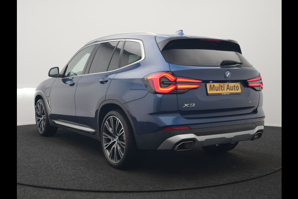 BMW X3 xDrive30e Business Edition Plus Plug In Hybrid 293pk FACELIFT Dealer O.H. PHEV | Trekhaak Af Fabriek | Panodak | Head Up | Adaptive Cruise | Adaptief Onderstel | Lederen Sportstoelen Memory & Ventilatie | Camera | Keyless | Apple Carplay | Navigatie | Virtual | DAB | 21"L.M |