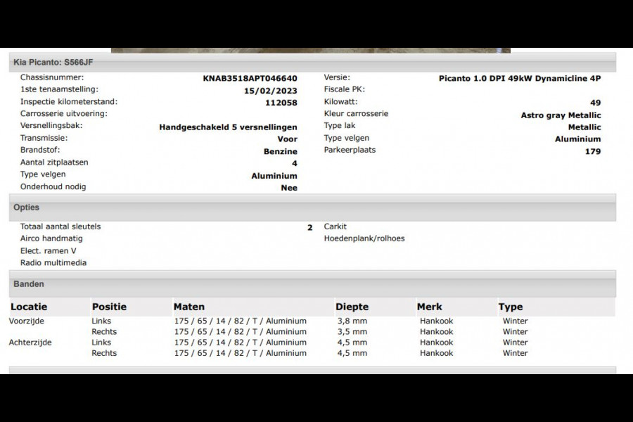 Kia Picanto 1.0 DPi 67PK 5Drs. DynamicLine Airco / LM.velgen / Pdc+Camera / Radio multimedia /