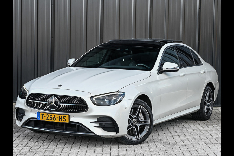 Mercedes-Benz E-Klasse 300 e 4MATIC 320pk AMG Line | Panorama dak | Burmester Sound | Distronic | Memory seats | Head-Up | Ambiance interieur  | Camera 360 | Full Led