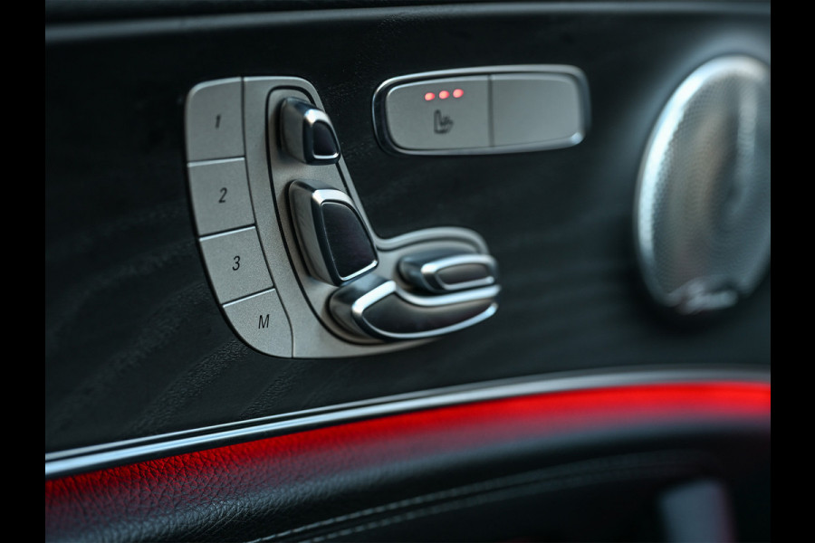 Mercedes-Benz E-Klasse 300 e 4MATIC 320pk AMG Line | Panorama dak | Burmester Sound | Distronic | Memory seats | Head-Up | Ambiance interieur  | Camera 360 | Full Led