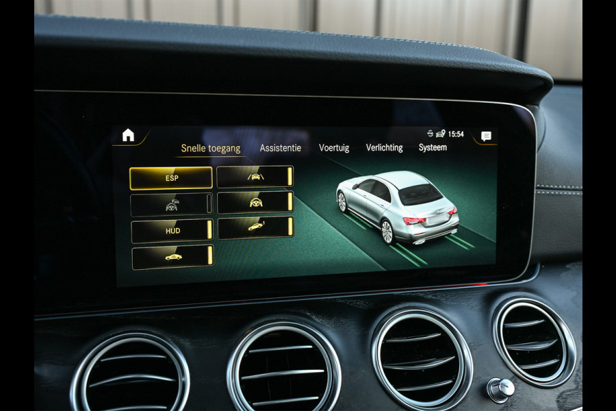 Mercedes-Benz E-Klasse 300 e 4MATIC 320pk AMG Line | Panorama dak | Burmester Sound | Distronic | Memory seats | Head-Up | Ambiance interieur  | Camera 360 | Full Led