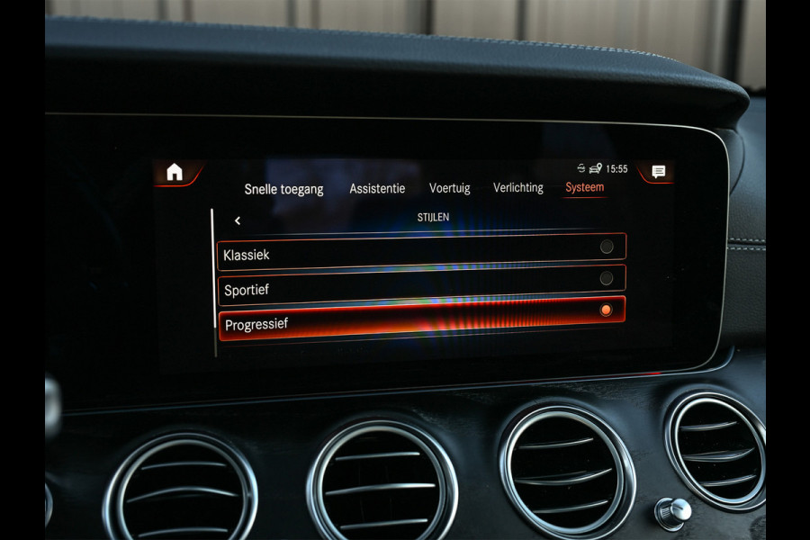 Mercedes-Benz E-Klasse 300 e 4MATIC 320pk AMG Line | Panorama dak | Burmester Sound | Distronic | Memory seats | Head-Up | Ambiance interieur  | Camera 360 | Full Led