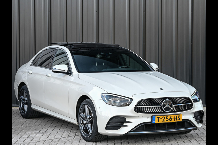 Mercedes-Benz E-Klasse 300 e 4MATIC 320pk AMG Line | Panorama dak | Burmester Sound | Distronic | Memory seats | Head-Up | Ambiance interieur  | Camera 360 | Full Led