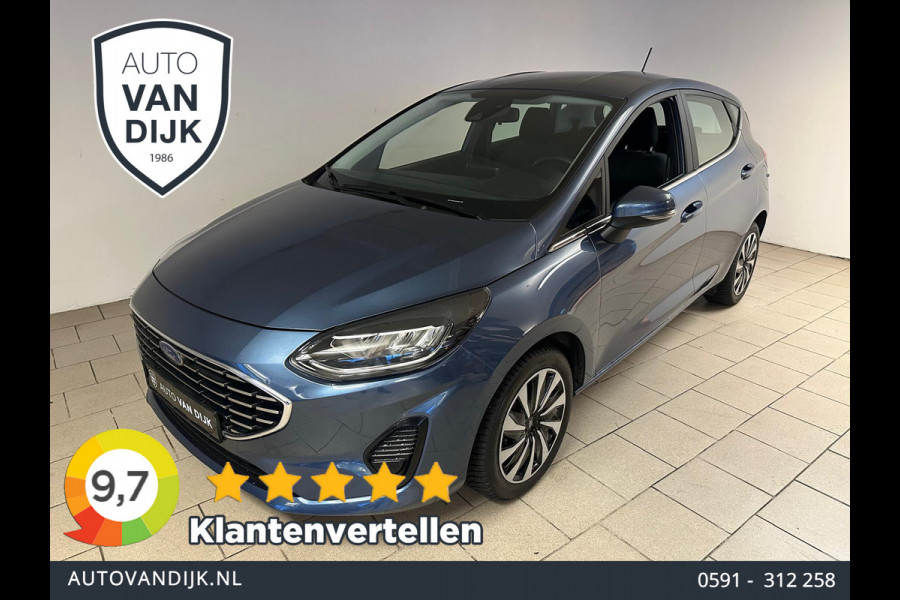 Ford Fiesta 1.0 EcoBoost Hybrid Titanium X 125PK MILD HYBRID AIRCO NAVI CRUISE APPLE CARPLAY VELGEN NIEUWSTAAT