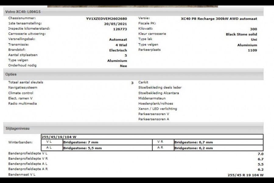 Volvo XC40 Recharge 408Pk 535KM Wltp SOH 91% AWD R-Design / Pdc.+Camera / 1/2 Leder / Stoel-Stuurverwarming / Navigatie / Apk 05-2027