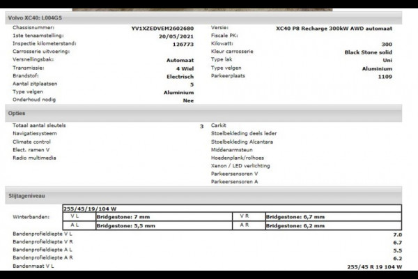 Volvo XC40 Recharge 408Pk 535KM Wltp SOH 91% AWD R-Design / Pdc.+Camera / 1/2 Leder / Stoel-Stuurverwarming / Navigatie / Apk 05-2027