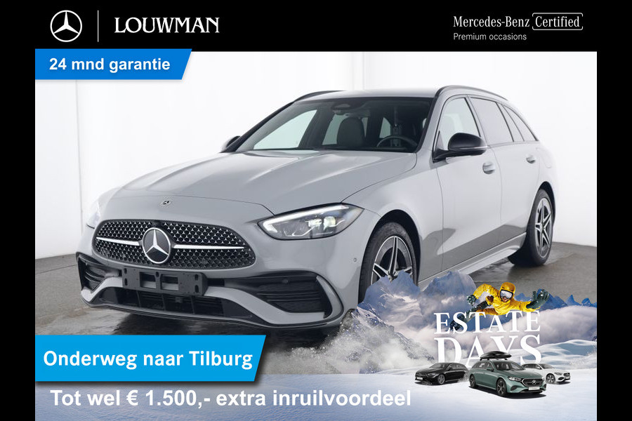 Mercedes-Benz C-Klasse Estate 300 e AMG Plug-In Hybride AMG Line | Night Pakket | Memory Voorstoelen | Easy-Pack Achterklep | Stuur en Stoelverwarming. Inclusief 24 maanden Mercedes-Benz Certified garantie voor Europa.