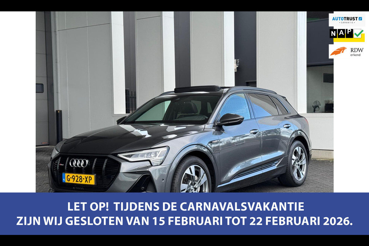 Audi e-tron E-tron quattro Launch edition Black 2x S - LINE, panoramadak, 1/2 lederen sportinterieur, vele opties, NL auto