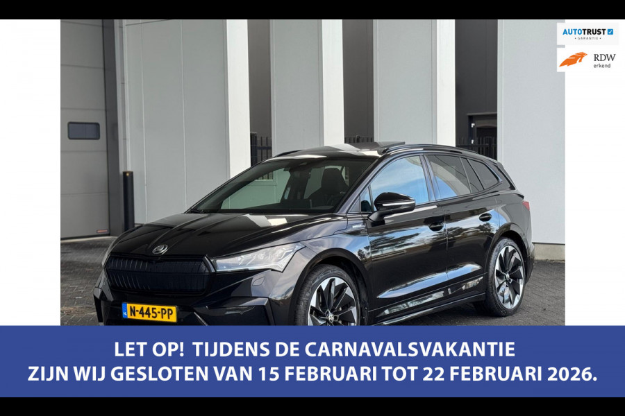 Škoda ENYAQ iV 80 Sportline, panoramadak, achteruitrijcamera, stoelverwarming, vele opties, 1 e eigenaar, NL auto met nap