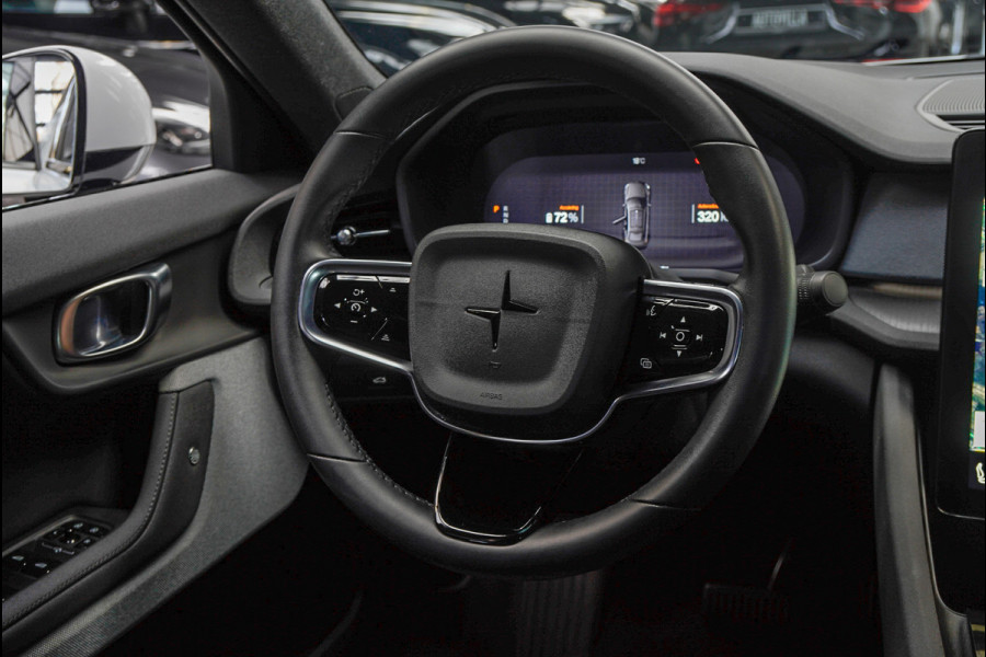 Polestar 2 Long Range Single Motor 78 kWh Pano 360 ° Pilot ACC Alcantara Stuurverwarming Memory seats Elektr. uitklapbare trekhaak Stoelverwarming voor & achter LM velgen