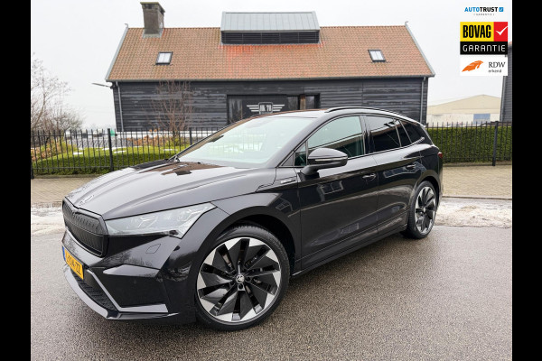 Škoda ENYAQ iV 60 SPORTLINE BLACK-EDITION SOH 90.5% LEDER APPLE CARPLAY|ANDROID NAVI CLIMATE, TREKHAAK