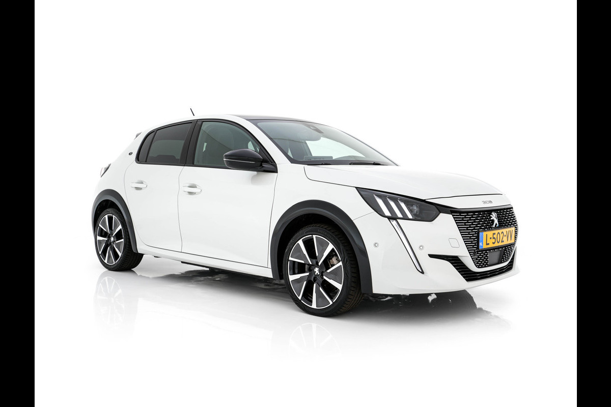 Peugeot e-208 EV GT Pack 50 kWh (3-Fase-11kW) {SOH-86%} (INCL-BTW) *HEATPUMP | PANO | FULL-LED | DIGI-COCKPIT | BLINDSPOT | CAMERA | LEATHER-ALCANTARA | AMBIENTLIGHT | NAVI-FULLMAP | LANE-ASSIST | KEYLESS | DAB | CCS-FASTLOADER | HEATED-SPORTSEATS