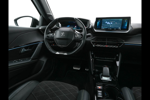 Peugeot e-208 EV GT Pack 50 kWh (3-Fase-11kW) {SOH-86%} (INCL-BTW) *HEATPUMP | PANO | FULL-LED | DIGI-COCKPIT | BLINDSPOT | CAMERA | LEATHER-ALCANTARA | AMBIENTLIGHT | NAVI-FULLMAP | LANE-ASSIST | KEYLESS | DAB | CCS-FASTLOADER | HEATED-SPORTSEATS
