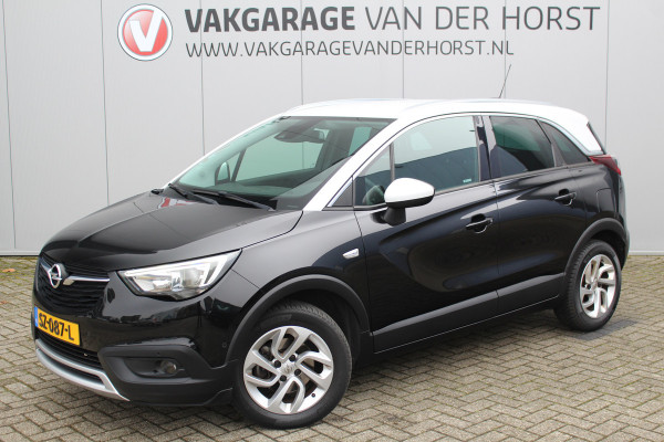 Opel Crossland X 1.2-131pk Turbo Innovation. Two tone. Erg nette en luxe hoogzitter voor nog jaren rijplezier ! Autm. airco, parkeersensoren v+a, camera, LM wielen, ergonomische voorstoelen, cruise control, side assist, navigatie, telefoonvoorb. etc.