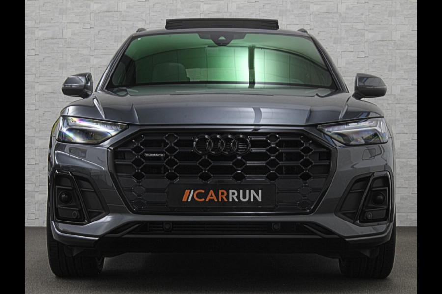 Audi Q5 300pk Hybrid S-Line | Luchtvering | Panorama | ACC | B&O Sound | Massage | Trekhaak | Matrix-LED | Head-Up | Sfeerverlichting | Leder | ISO-Glas | 3-Zone Clima | Standkachel | Bekerhouder Koeling/Verwarming | Stoelverwarming V+A | Zwarte Hemel | Carplay | Zonwering |