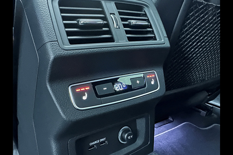 Audi Q5 300pk Hybrid S-Line | Luchtvering | Panorama | ACC | B&O Sound | Massage | Trekhaak | Matrix-LED | Head-Up | Sfeerverlichting | Leder | ISO-Glas | 3-Zone Clima | Standkachel | Bekerhouder Koeling/Verwarming | Stoelverwarming V+A | Zwarte Hemel | Carplay | Zonwering |